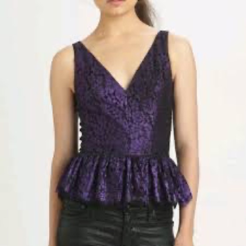 NWT Robert Rodriguez purple lace tank